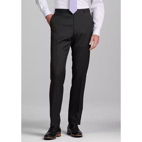 40R Pronto Uomo Men's 2pc Suit Jacket Blazer Pant Size 34W Charcoal E03256 - Picture 8 of 15